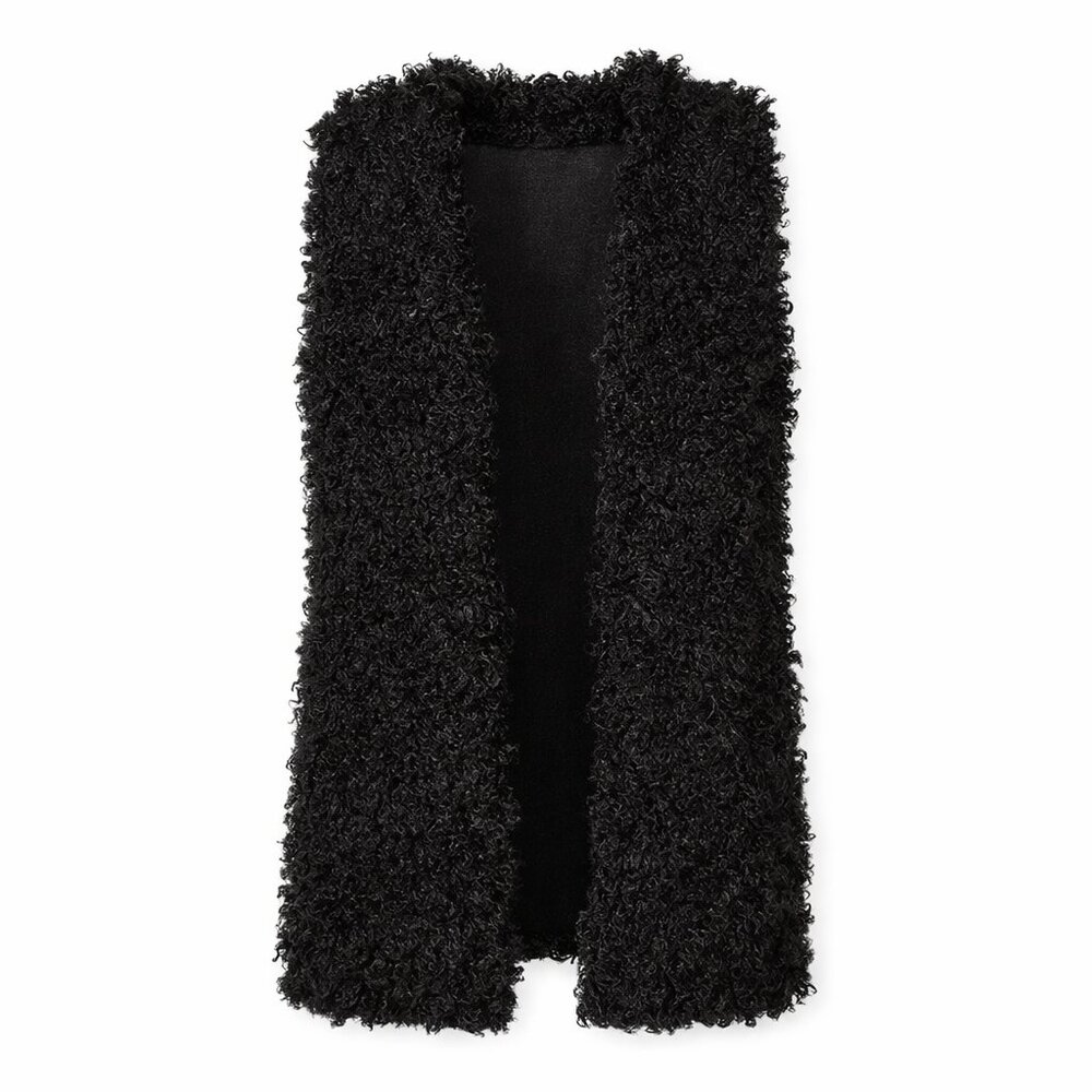 NWT VERTIGO Teddy Bear Black Vest Size XS